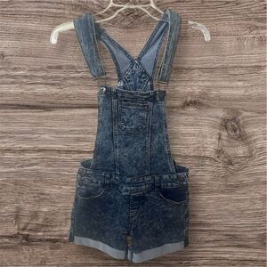 Chocolate Women's Distressed Jean Shorts Overalls